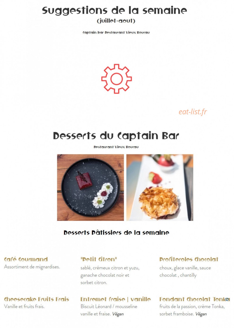 Captain — carte page 2