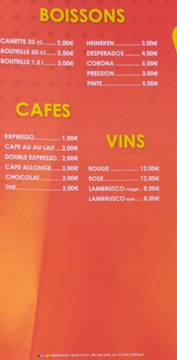 Chez Alex — carte page 5