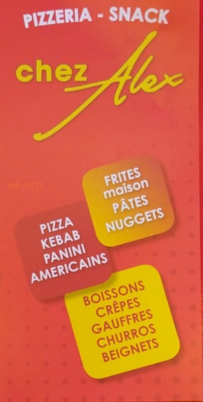 Chez Alex — carte page 1