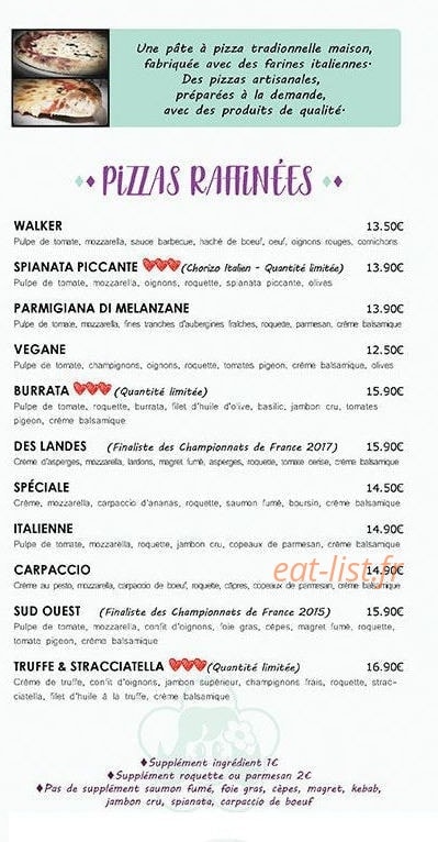 La pizzaiolette — carte page 3