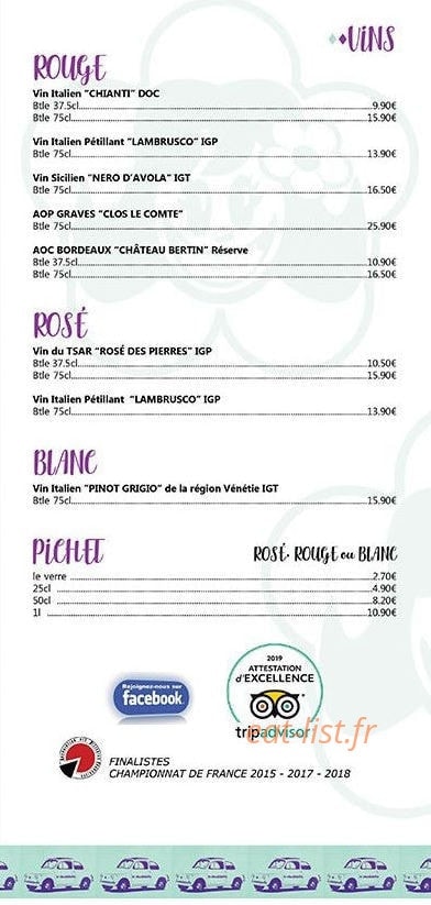 La pizzaiolette — carte page 4