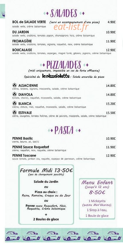 La pizzaiolette — carte page 5
