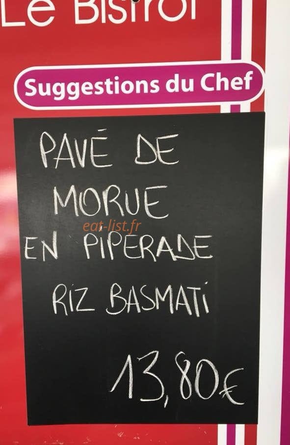 Carte et menu de Le Bistrot Vieux Boucau à Vieux Boucau les Bains — suggestions