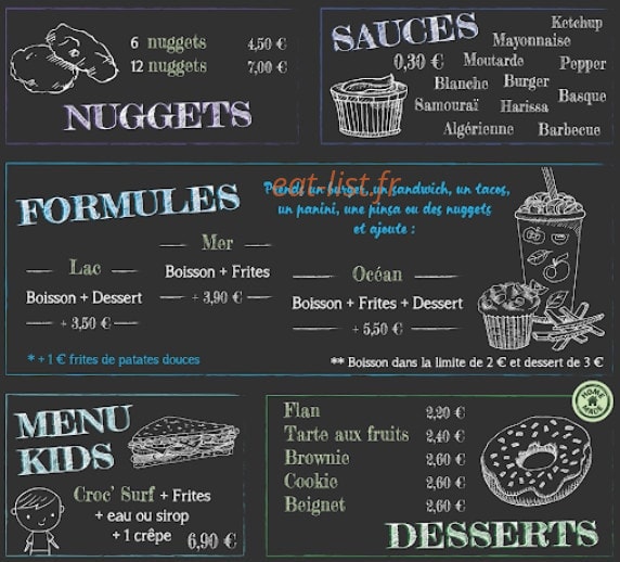 Le Surf — carte page 1