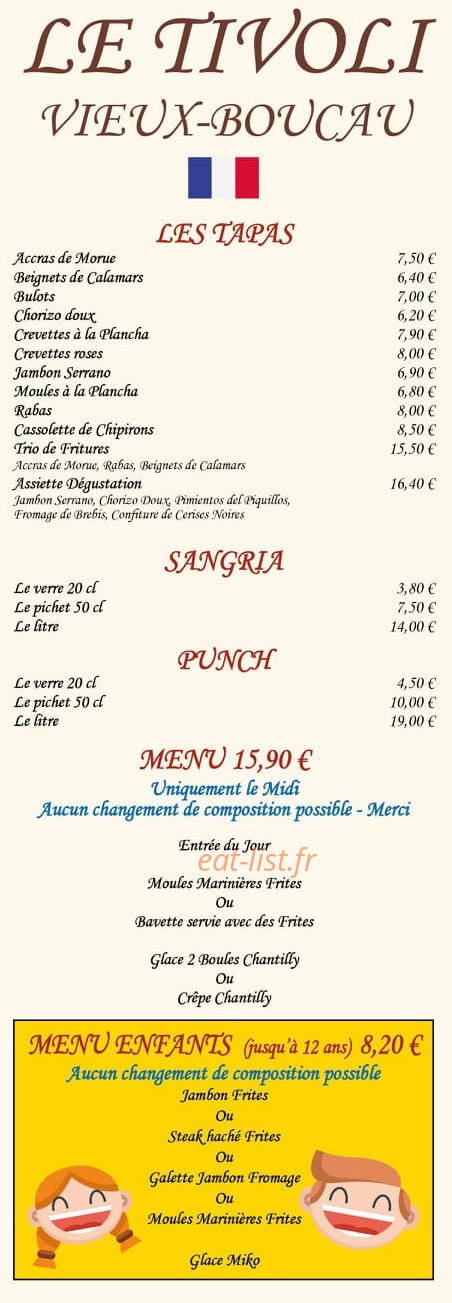 Le Tivoli — carte page 2