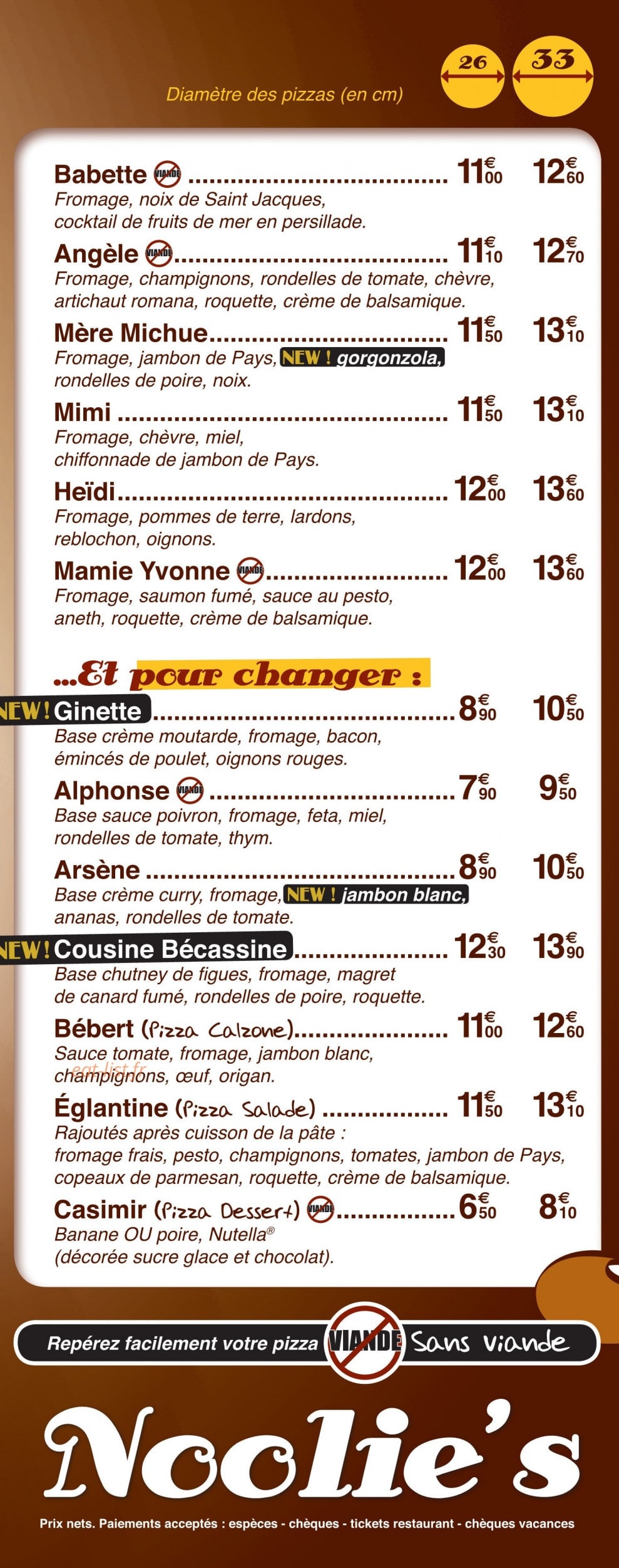 Noolie's — carte page 2