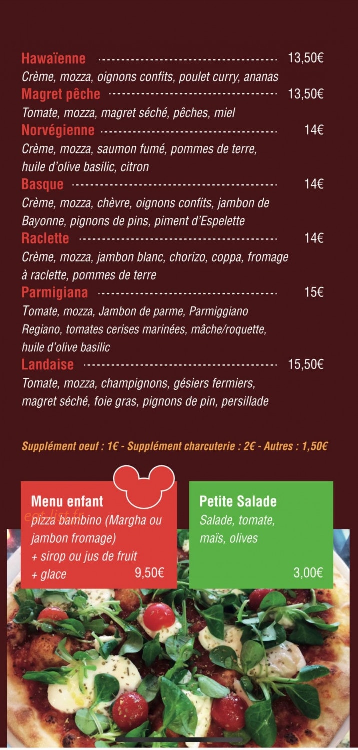 Pizza De Lago — carte page 5