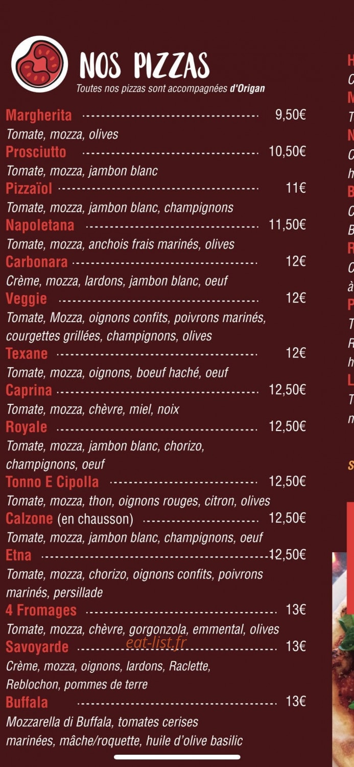 Pizza De Lago — carte page 4