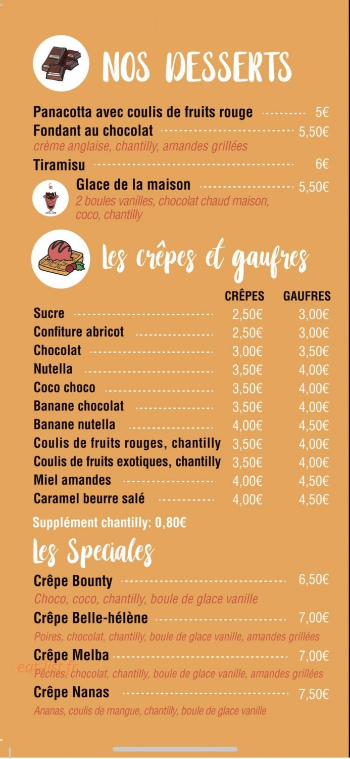 Pizza De Lago — carte page 3