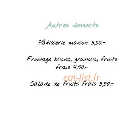 Carte et menu de Sandwicherie Moana à Vieux Boucau les Bains — Les autres desserts