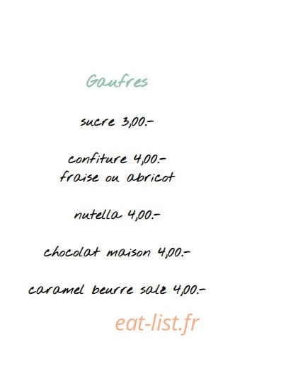 Carte et menu de Sandwicherie Moana à Vieux Boucau les Bains — Les gaufres