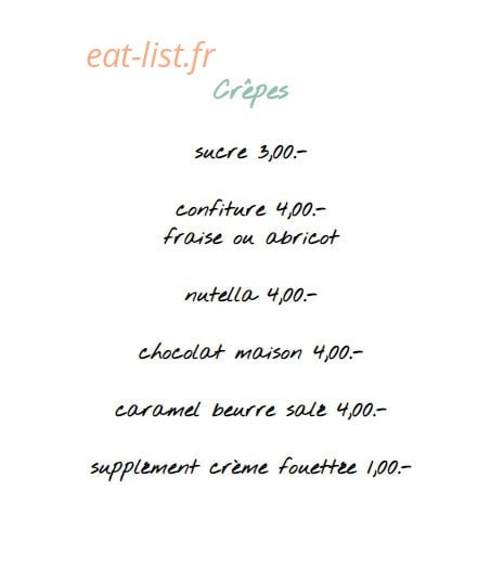 Carte et menu de Sandwicherie Moana à Vieux Boucau les Bains — Les Crêpes