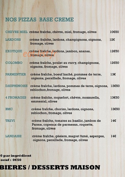 Bmc Pizza Traiteur — carte page 2