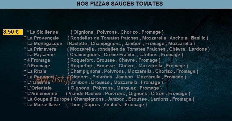 Cartouche pizzas — carte page 2