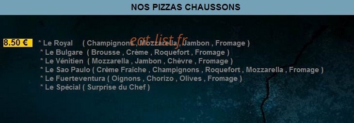 Cartouche pizzas — carte page 4