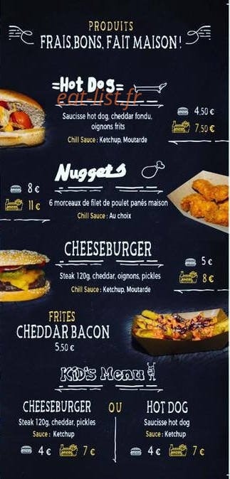 Chill Burger — carte page 3