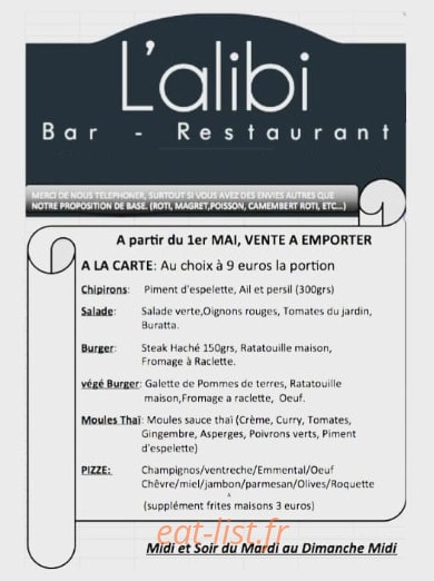 L'Alibi — carte page 1