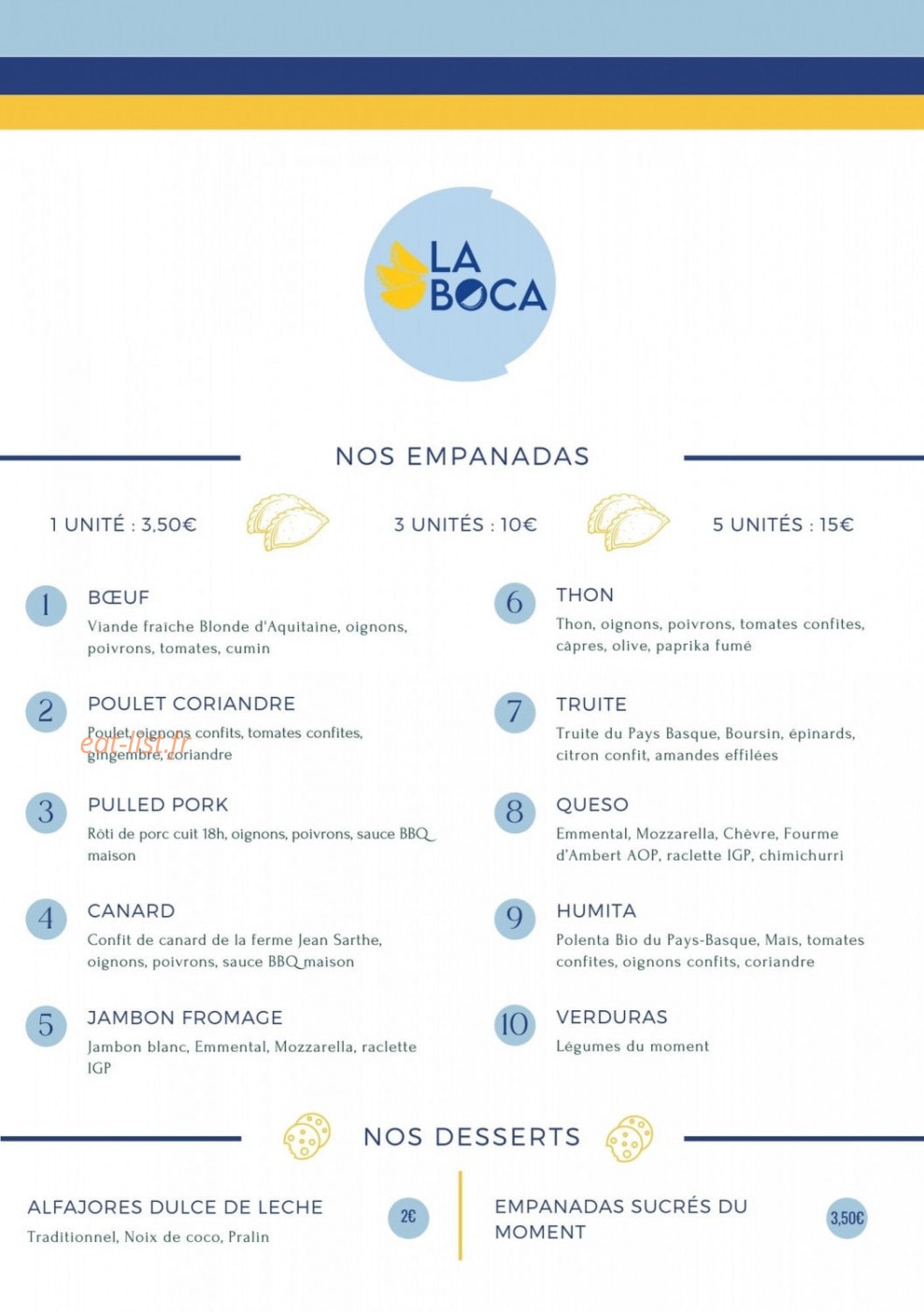 La Boca — carte page 2