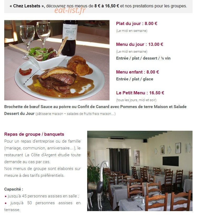La Côte d'Argent — carte page 2