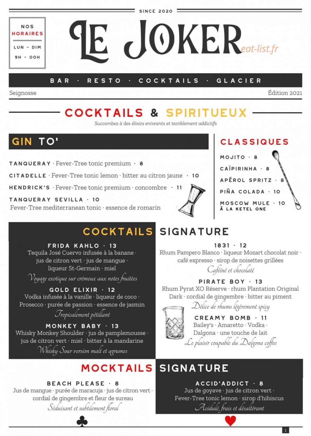 Le Joker — carte page 9