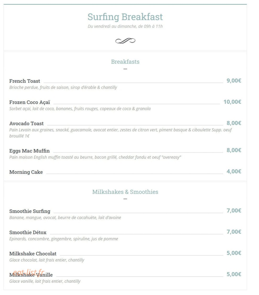Le Surfing — carte page 1