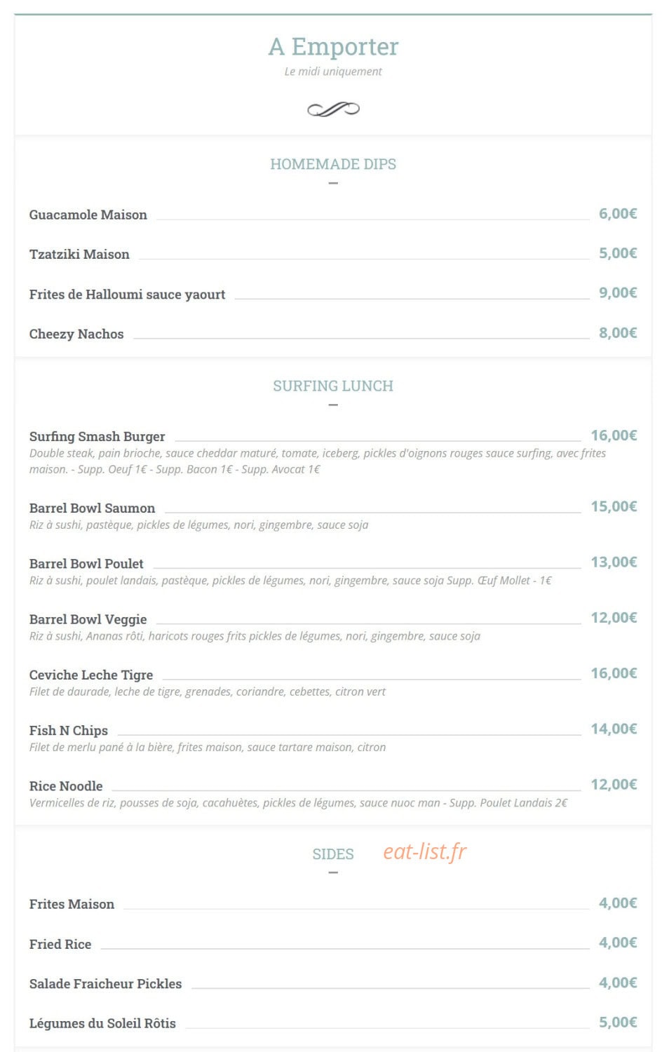 Le Surfing — carte page 5