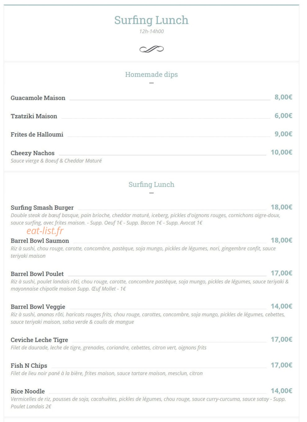 Le Surfing — carte page 2