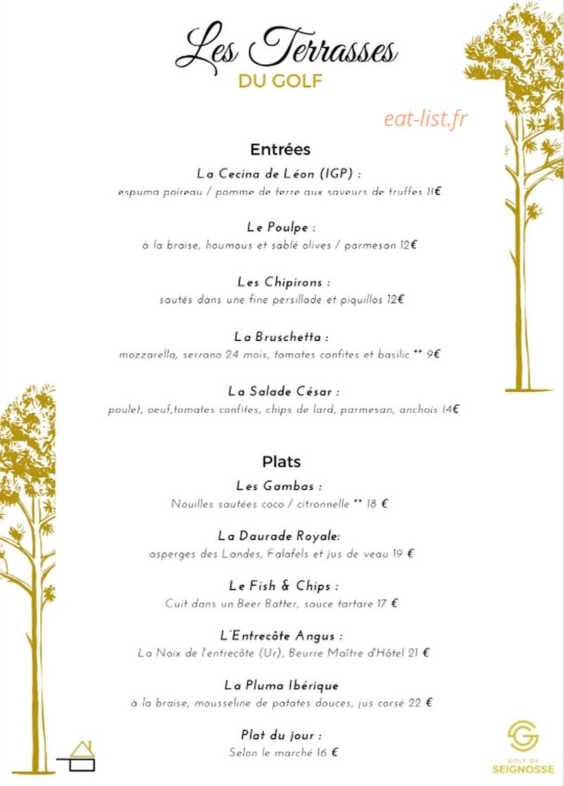 Les terrasses du Golf — carte page 1