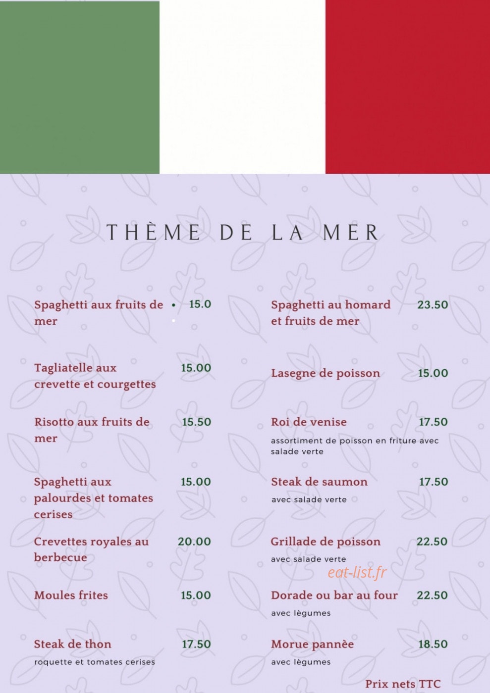 La Belle Venise — carte page 2