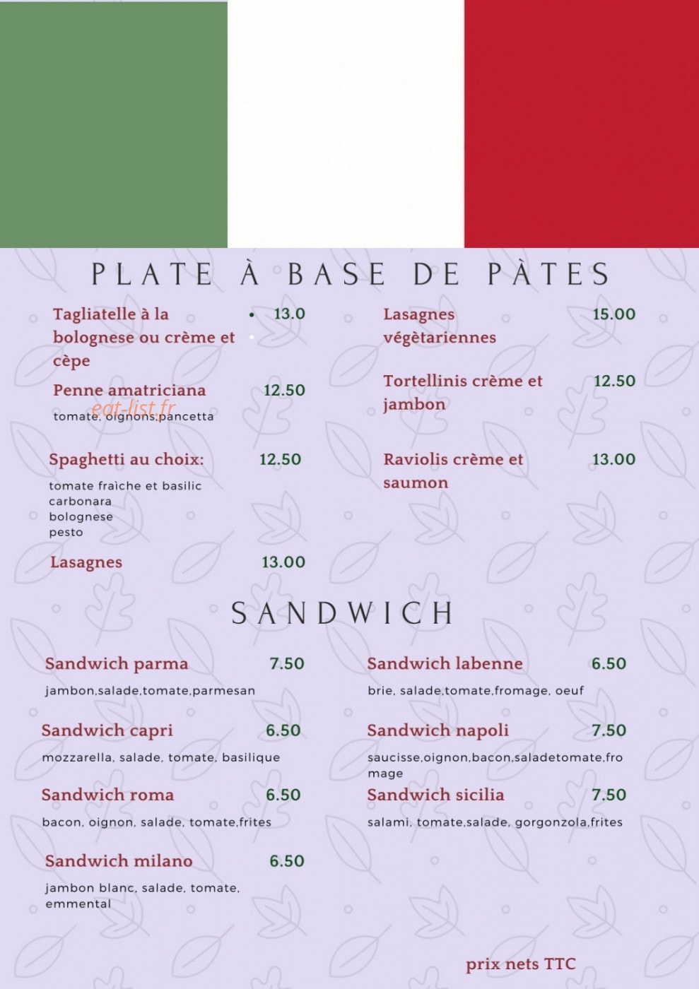 La Belle Venise — carte page 3