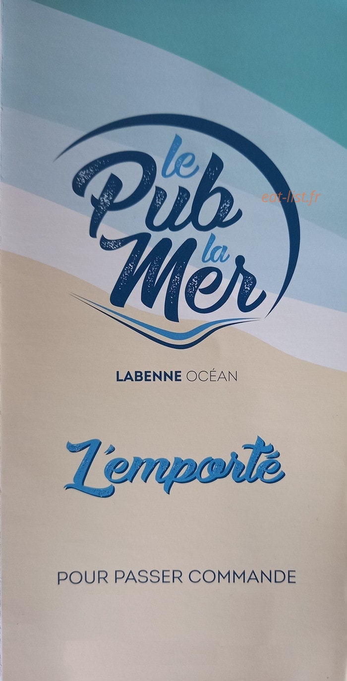 Pub La Mer — carte page 1
