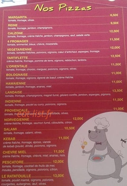 Le Ratatouille — carte page 1