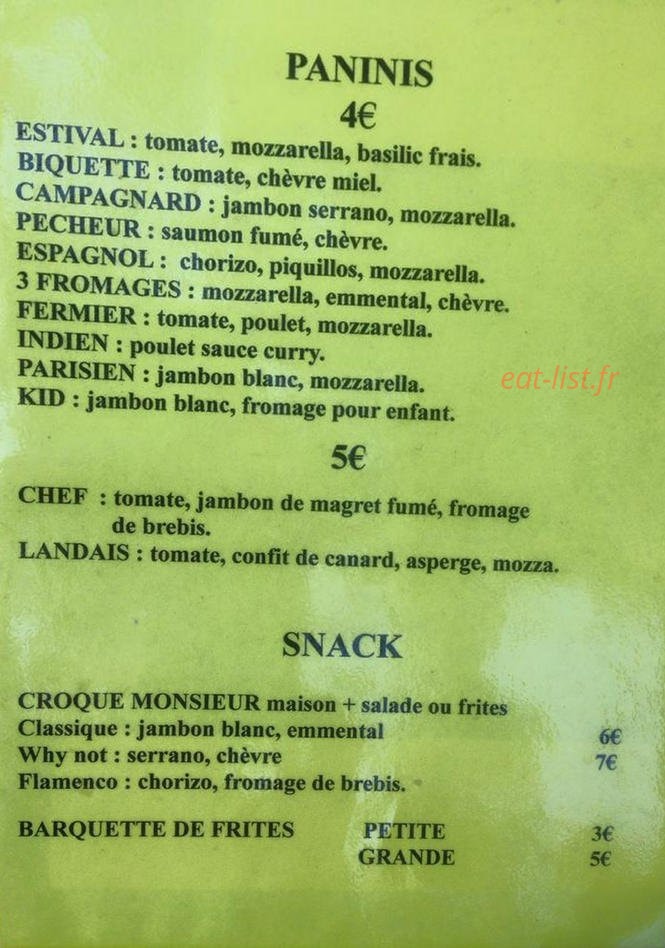 La Guinguette Why not — carte page 6