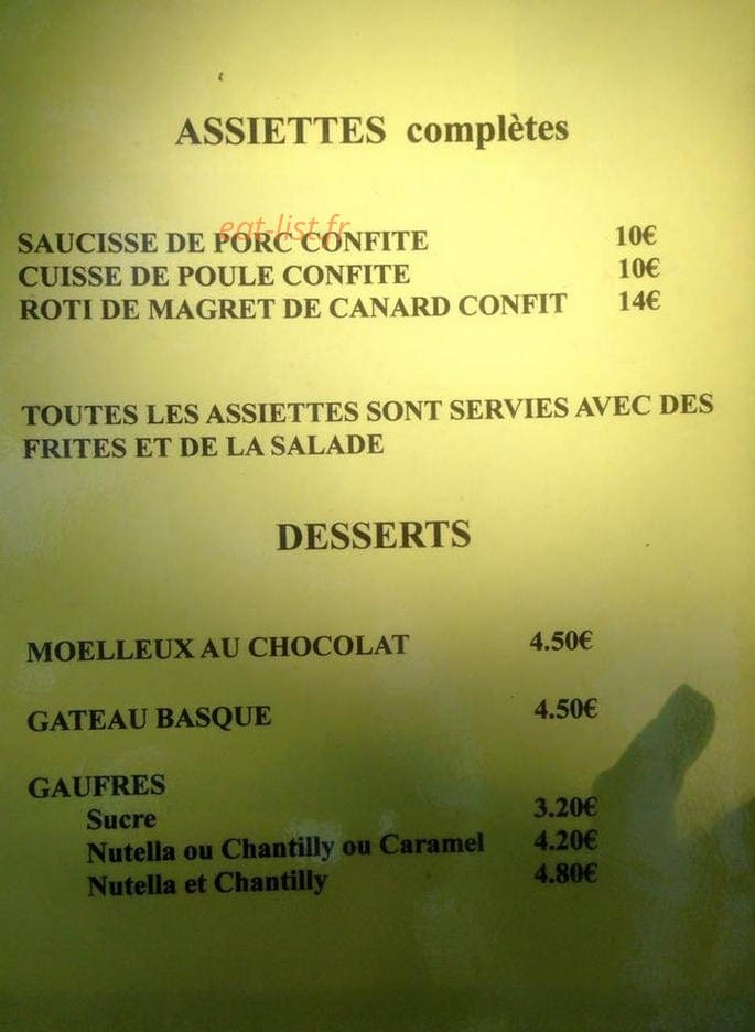 La Guinguette Why not — carte page 8