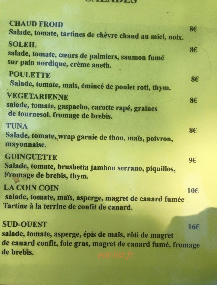 La Guinguette Why not — carte page 7