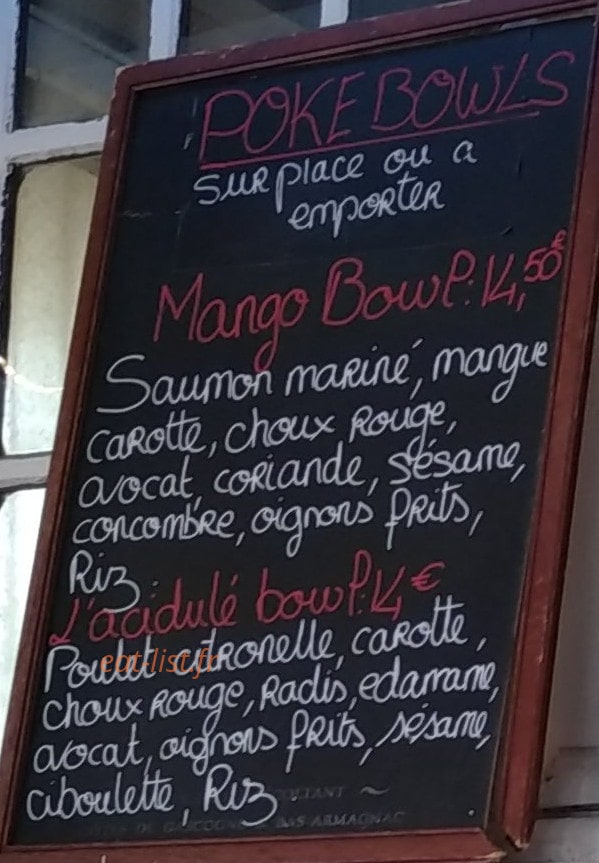 Le bowl — carte page 1