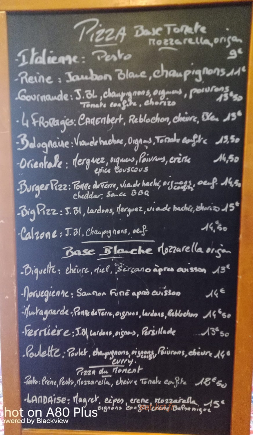 Carte et menu de Le hourgade entre terre et mer à Vielle Saint Girons — Les pizzas