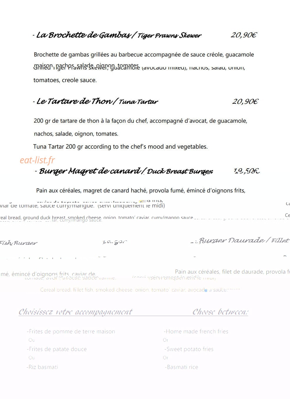 Corto bar — carte page 2