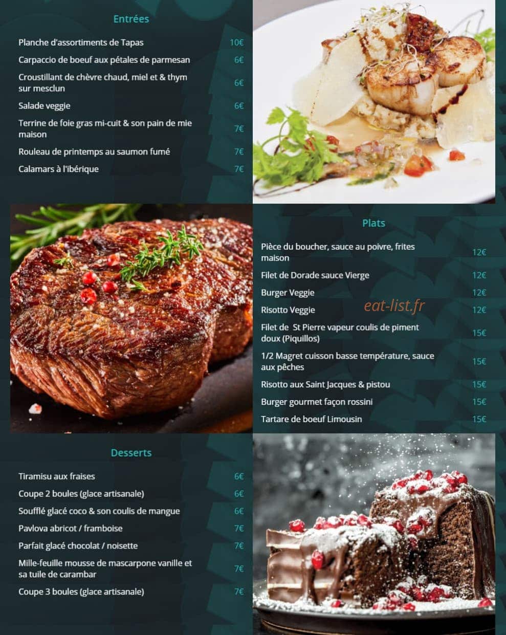 Le Rest'O — carte page 1