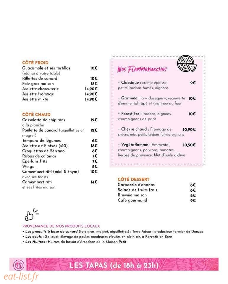 Le Rooftop — carte page 1