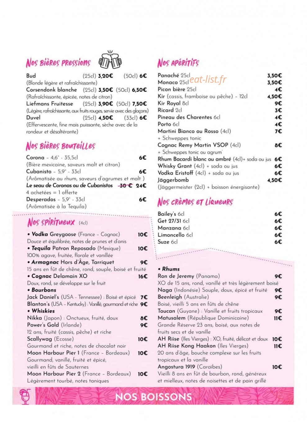 Le Rooftop — carte page 5