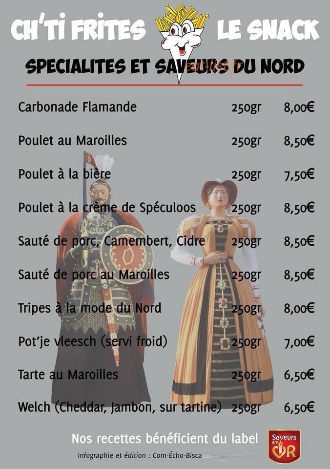 Ch'ti frites le snack — carte page 4