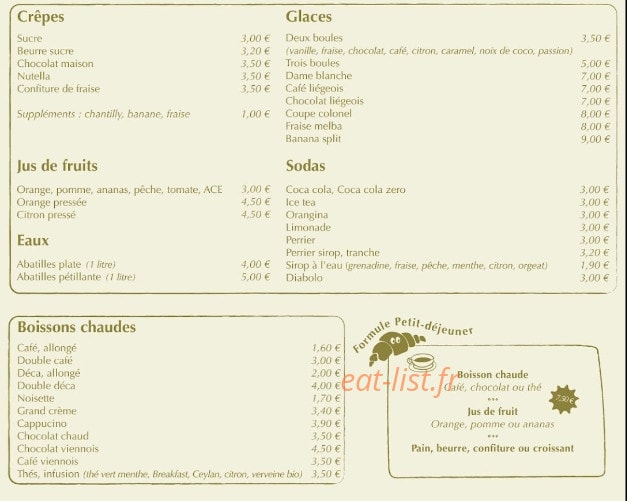 Chez Kiki — carte page 2
