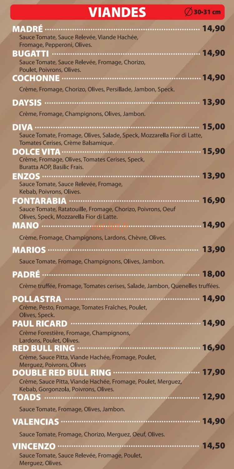 Kart Pizza — carte page 5