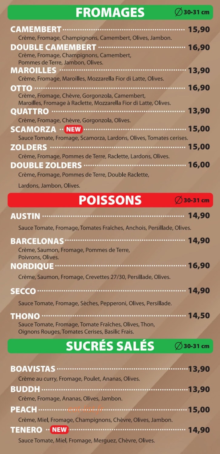 Kart Pizza — carte page 4