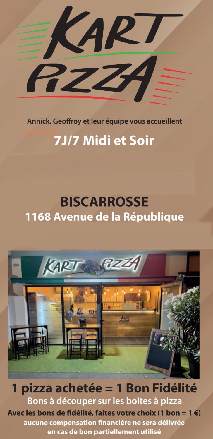 Kart Pizza — carte page 1