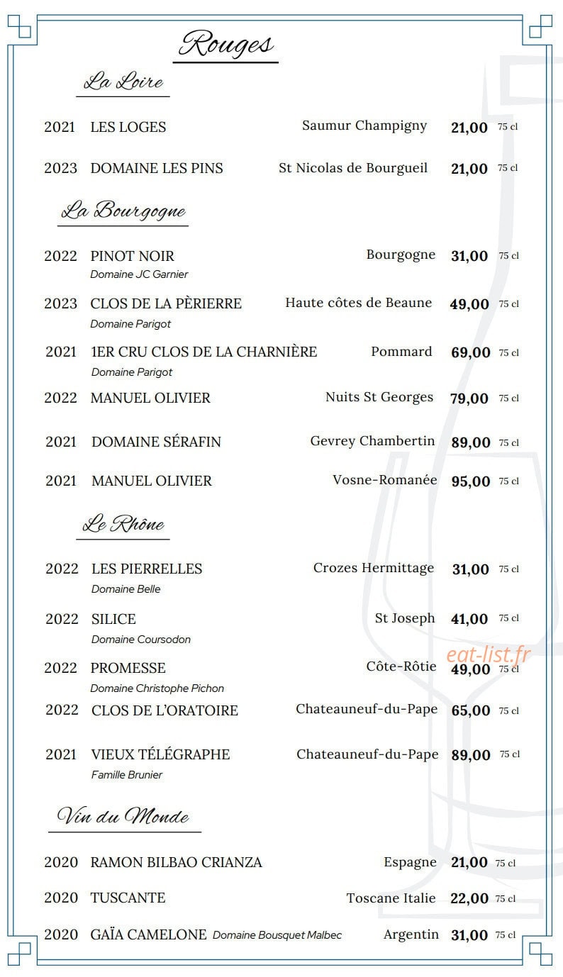 L’épicurien — carte page 10