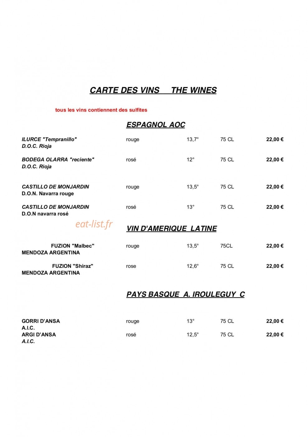 La Casa Luis — carte page 6