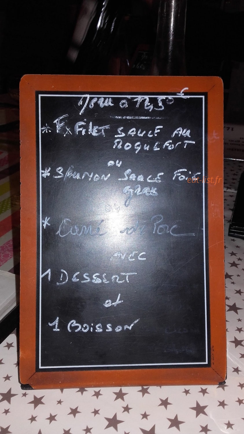 Le Cottage — carte page 1