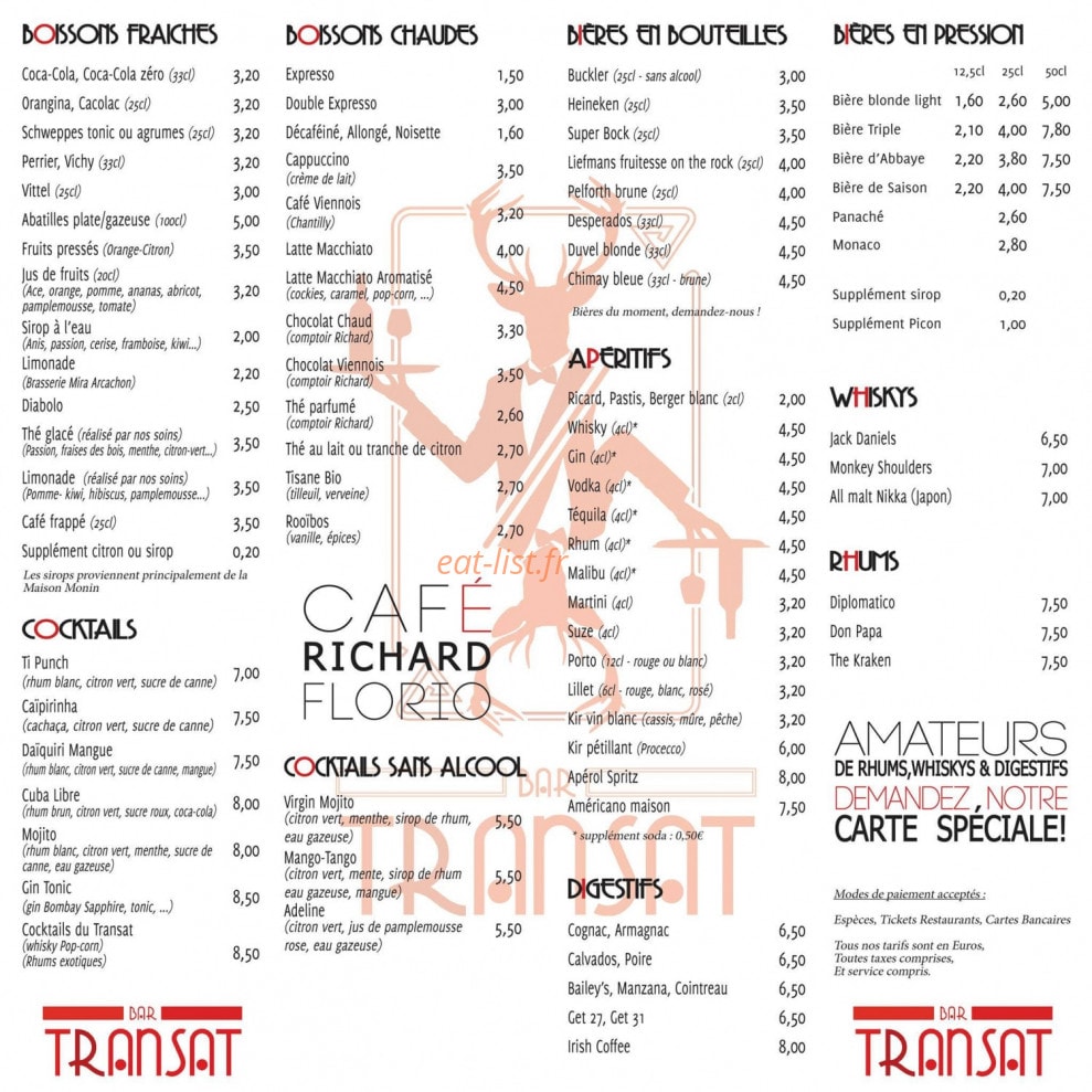 Le Transat — carte page 6